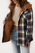 Exclusive Sherpa Fleece Lined Hooded Plaid Shacket