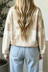 Floral Patchwork Mock Neck Long Sleeve Sweatshirt