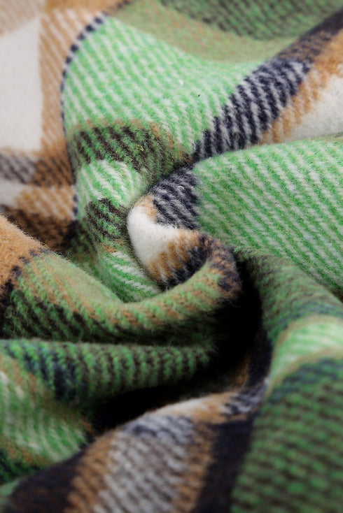 Relaxed Fit Brushed Plaid Button Down Shirt