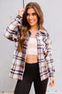 Relaxed Fit Brushed Plaid Button Down Shirt