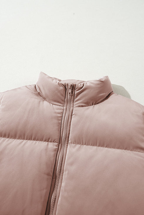 Exclusive Solid Quilted Full Zipper Puffer Jacket