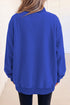 Reversible Mock Neck Oversize Drop Shoulder Sweatshirt