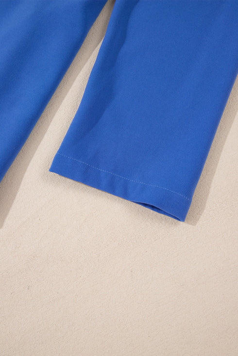 Collared Tab Sleeve Zip Up Flap Detail Casual Jacket