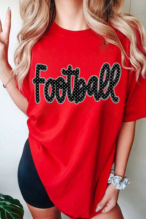 Polka Dot Letter Print Graphic T Shirt