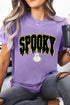 Short Sleeve Round Neck Ghost Letter Print Tee