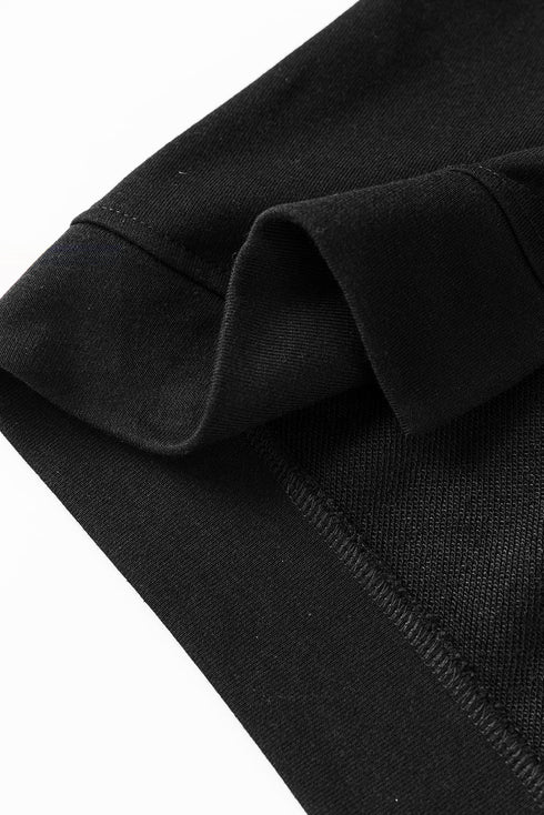 Casual Solid Pullover And Seamed Lounge Pant Set