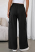 Drawstring Elastic Waist Cargo Patch Pocket Pants