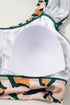 Abstract Print Cap Sleeve Tie Detail Bikini Set