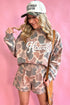 Howdy Camouflage High Neck Long Sleeve Short Set