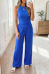 Polka Dot Print Slim Tank And Loose Pant Set