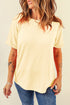 Soft Stretch Blend Crew Neck Short Sleeve Tee