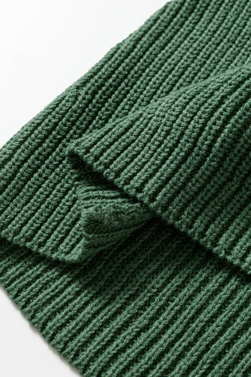 Textured Long Sleeve Fit And Flare Sweater Dress