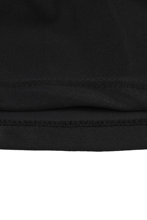 Wide Waistband Smooth Stretch Mini Swim Skirt