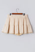Bohemian Frilled Elastic Waist Lace Trim Ruffled Shorts