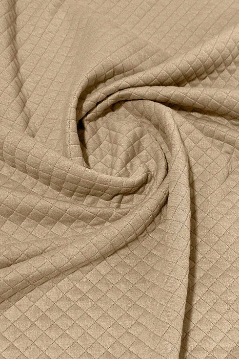 Geometric Textured Pattern Baseball Collar Jacket