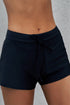 Contrast Waistband Tie Front Swim Shorts