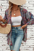 Bohemian Paisley Print Open Front Kimono