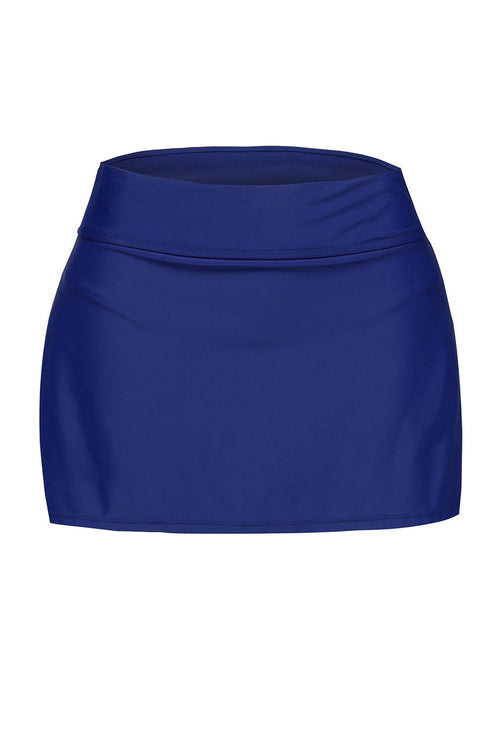 Wide Waistband Smooth Stretch Mini Swim Skirt