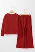 Ultra Loose Textured Slouchy Matching Pant Set