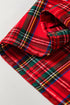 Plaid V Neck Short Sleeve Shift Silhouette Blouse
