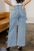 Bow Knot Side Detail Loose Wide Leg Jeans