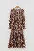 Floral Puff Sleeve Smocked Bodice Maxi Dress