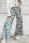 Camo Wide Leg Tie Elastic Waist Pants