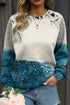 Abstract Print Raglan Sleeve Relaxed Pullover Sweatshirt