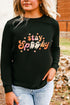 Retro Ghost Graphic Print Crew Neck Sweatshirt
