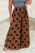 Polka Dot Wide Leg Elastic Waist Pants
