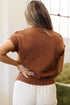 Western Horseshoe Pattern Short Sleeve Knit Sweater