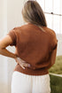 Western Horseshoe Pattern Short Sleeve Knit Sweater
