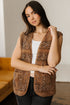 Sherpa Fleece Paisley Print Pocketed Western Vest