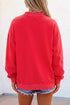 Polka Dot Graphic Pullover Mock Neck Sweatshirt