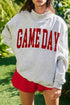 Polyester Glitter Letter Mock Neck Graphic Sweatshirt