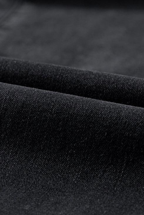 Chic High Waist Button Front Flare Denim Jeans