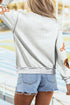 Sequin Pumpkin Face Bow Exposed Seam Pullover Sweatshirt
