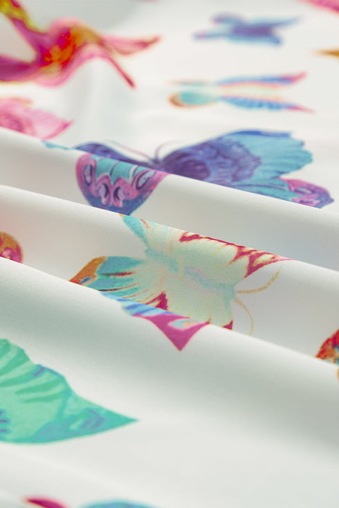 Casual Butterfly Pattern Short Sleeve Pajama Set Sleepwear