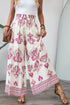 Bohemian Printed Smocked High Waist Wide Leg Pants