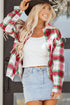 Southern Belle Casual Plaid Button Front Shacket