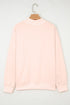Polka Dot Game Day Slogan Baggy Mock Neck Sweatshirt