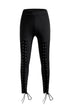 Exclusive Grommet Lace Up Front Statement Leggings