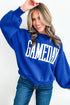 Polyester Applique Embroidered Patch Pattern Shift Sweatshirt