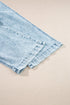 Drawstring Elastic Waist Loose Wide Leg Denim Jeans