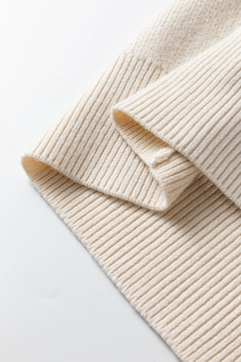 Abstract Animal Pattern Crew Neck Knit Sweater