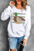 Polyester Cotton Western Duck Graphic Pullover Sweatshirt