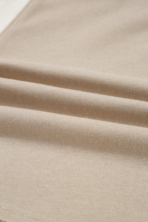 Raw Edge Patchwork Cropped Pullover Skirt Two Piece Dress