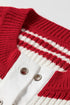 Striped V Neck Long Sleeve Shift Sweater