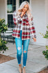 Relaxed Fit Brushed Plaid Button Down Shirt