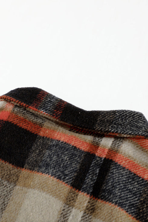 Relaxed Fit Brushed Plaid Button Down Shirt